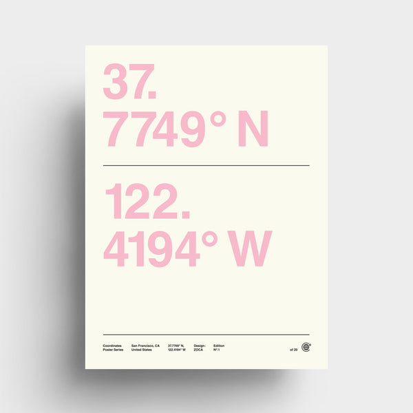 Coordinates Poster Series | San Francisco