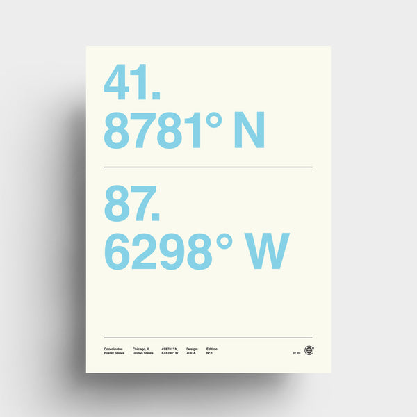 Coordinates Poster Series | Chicago