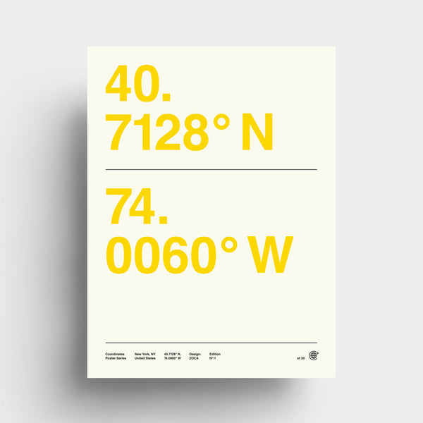 Coordinates Poster Series | New York City