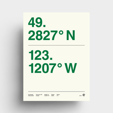 Coordinates Poster Series | Vancouver
